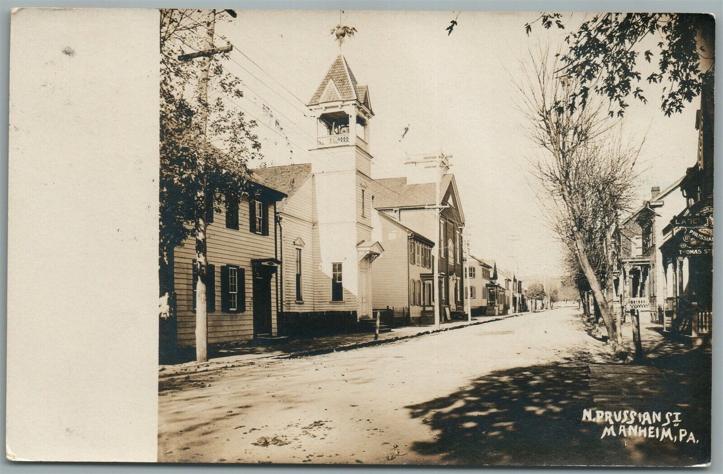MANHEIM PA N. PRUSSIAN STREET ANTIQUE REAL PHOTO POSTCARD RPPC