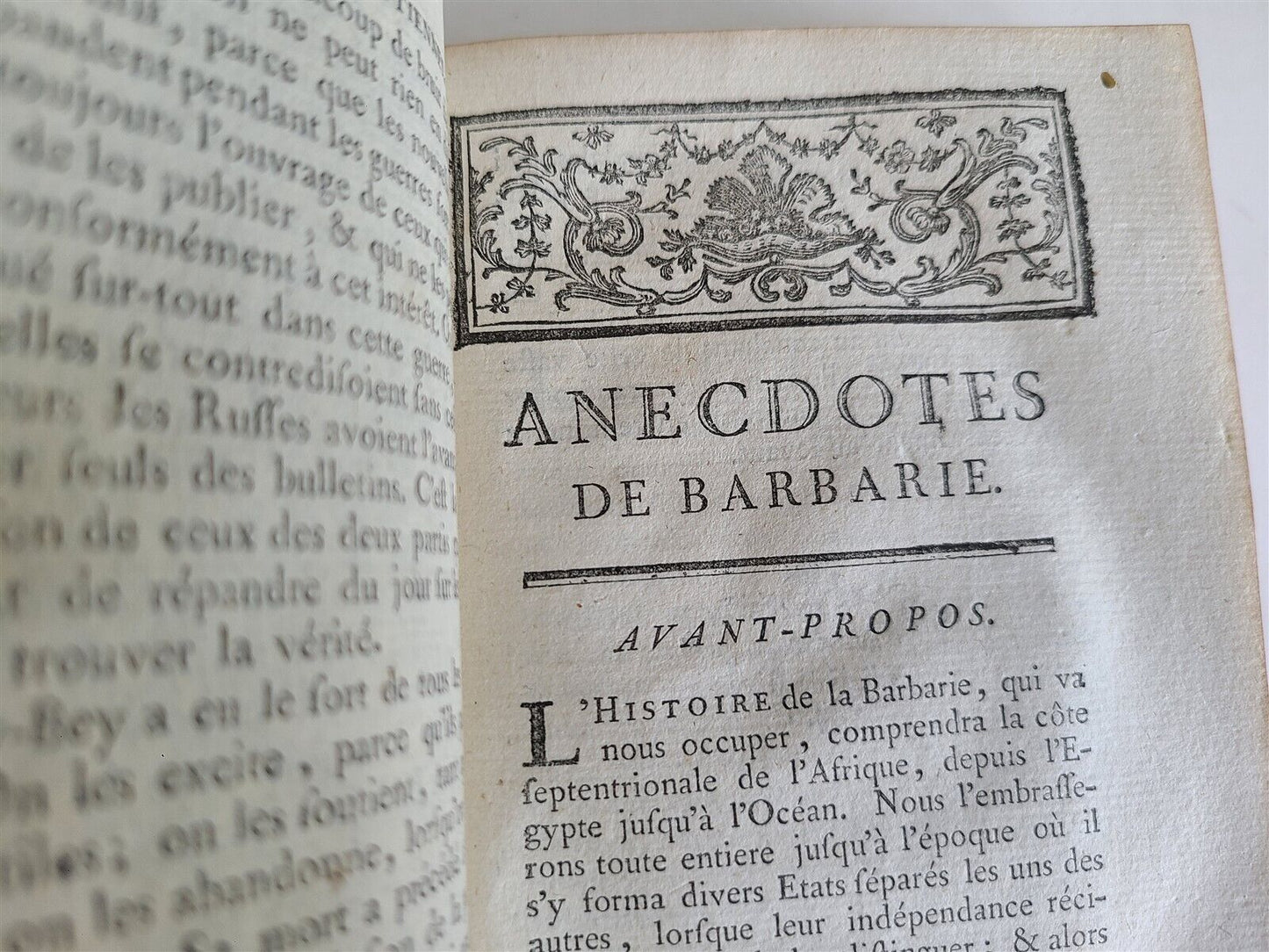 1775 ANECDOTES AFRICAINES antique FRENCH HISTORY of AFRICA