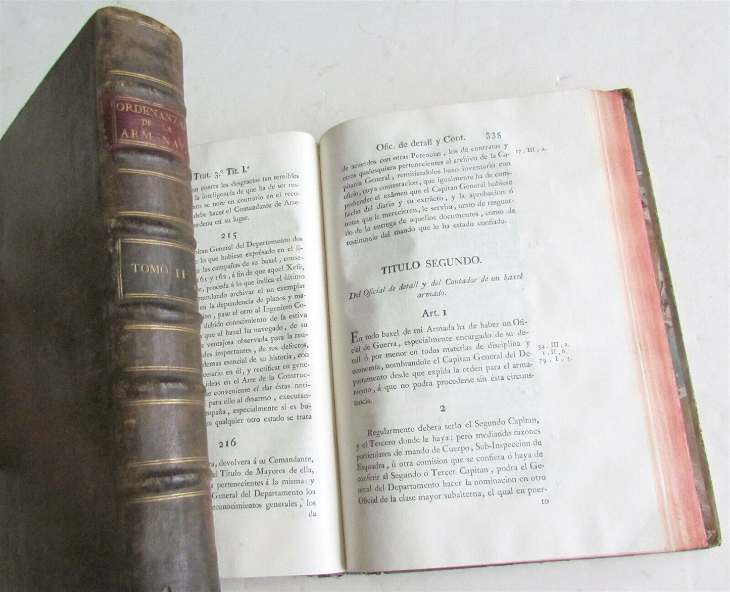 1793 SPANISH codes governing navy in 18th century 2 VOLUMES antique