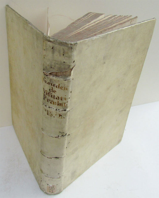 1753 VELLUM BOUND ANTIQUE FOLIO De Visitatione Cujuscumque Praelati Regularis