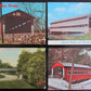 PENNSYLVANIA COVERED BRIDGES LOT OF 4 VINTAGE POSTCARDS