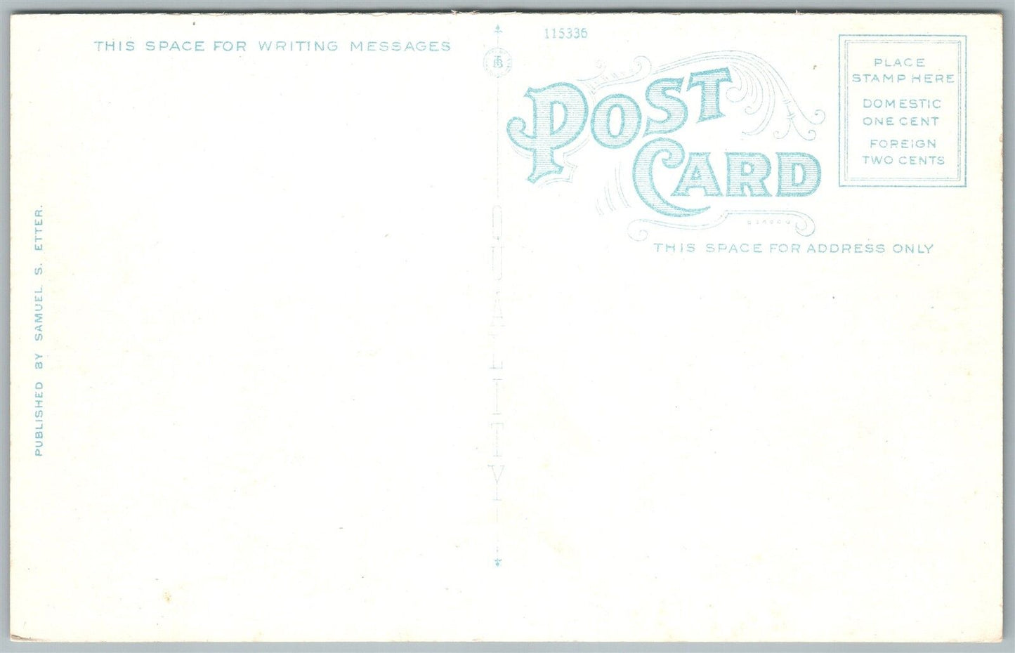 PALMYRA PA TRINITY REFORMED CHURCH ANTIQUE POSTCARD