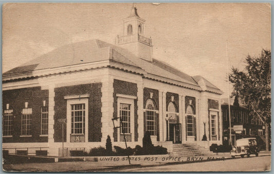 BRYN MAWR PA POST OFFICE ANTIQUE POSTCARD