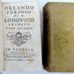 1739 ORLANDO FURIOSO di M.LODOVICO ARIOSTO 2 VOL. antique VELLUM bound POETRY