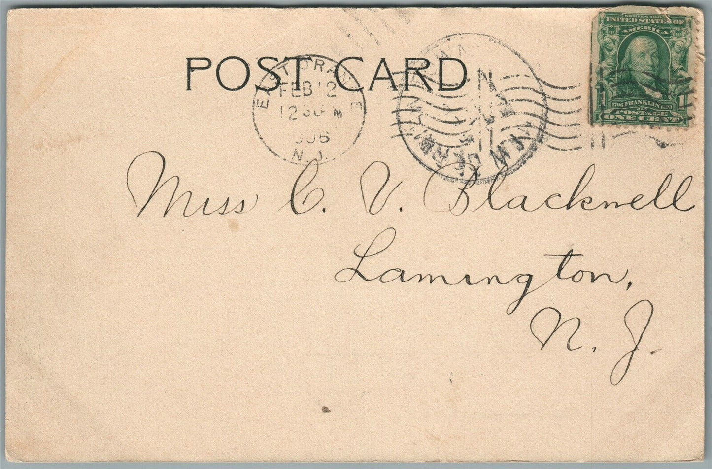 EAST ORANGE NJ NORTH ARLINGTON AVENUE ANTIQUE POSTCARD