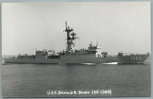 MILITARY SHIP USS DONAL BLARY VINTAGE REAL PHOTO POSTCARD RPPC