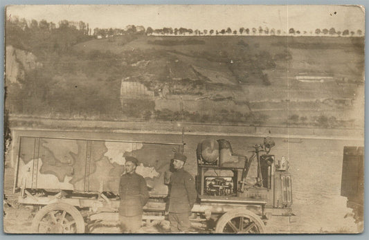 SOLDIERS in TRAINING CENTER ANTIQUE REAL PHOTO POSTCARD RPPC