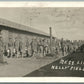 AMERICAN SOLDIERS MESS LINE KELLY FIELD ANTIQUE REAL PHOTO POSTCARD RPPC