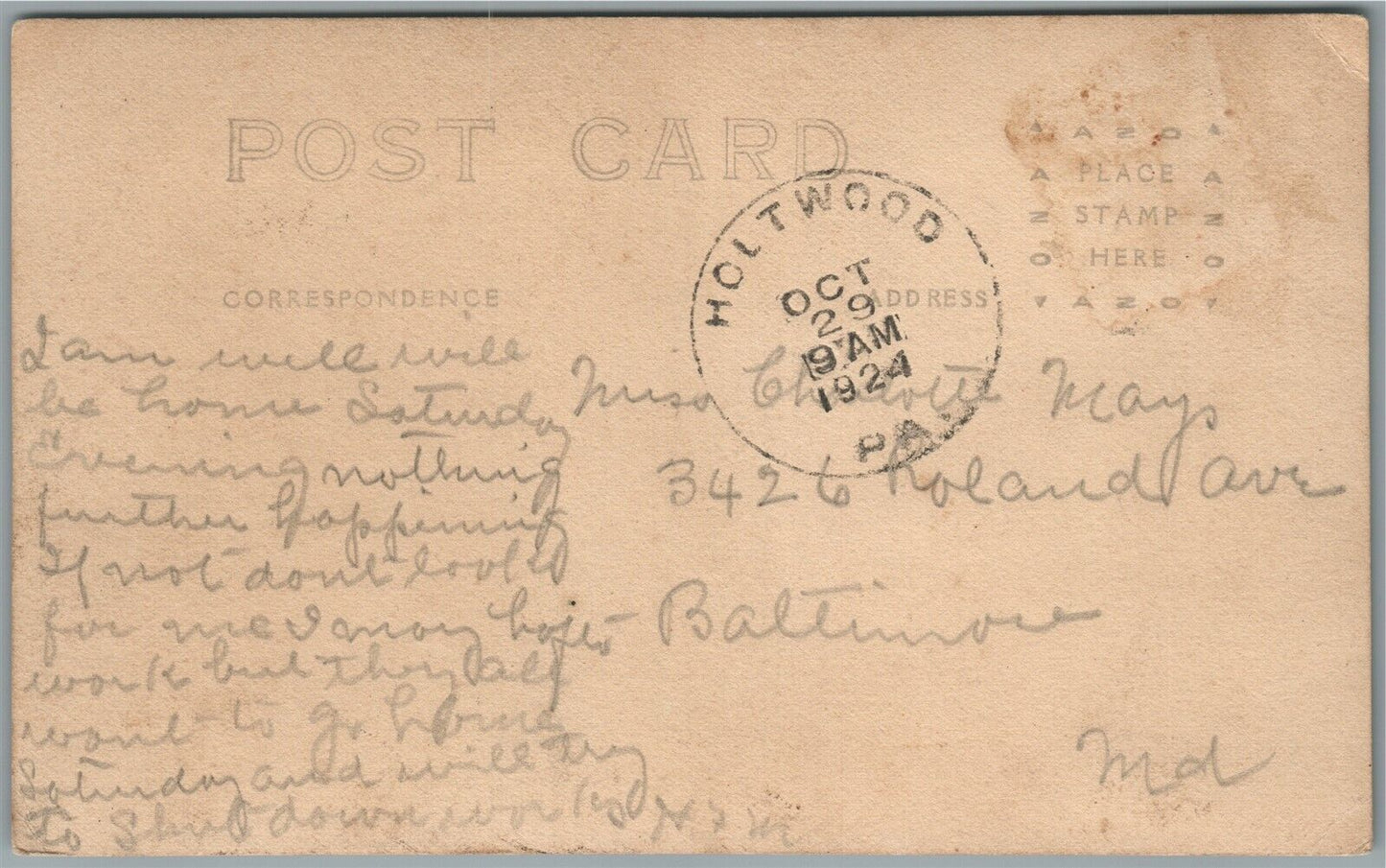 HOLTWOOD PA HYDROELECTRIC PLANT INTERIOR ANTIQUE REAL PHOTO POSTCARD RPPC