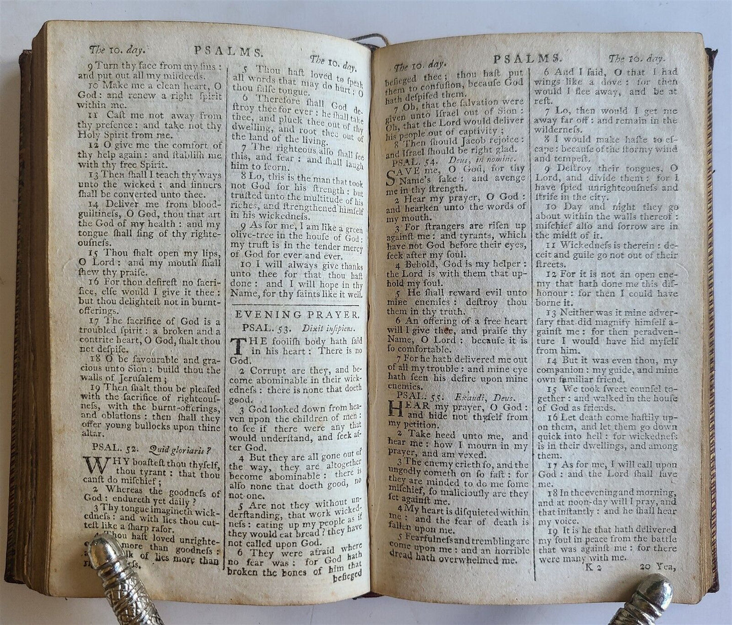 1778 BOOK OF COMMON PRAYER & PSALTER ENGLISH ANTIQUE Oxford ORIGINAL BINDING