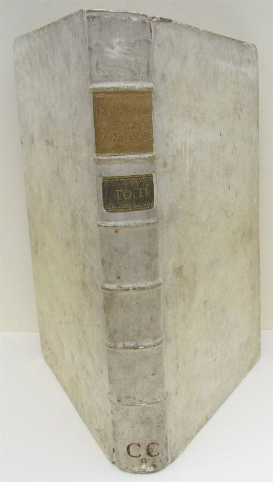 1719 ANTIQUE VELLUM BOUND FOLIO Clementis Papae XI Contitutio Unigenitus