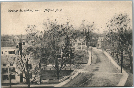 MILFORD NH NASHUA STREET ANTIQUE POSTCARD