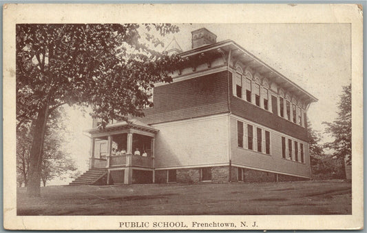 FRENCHTOWN NJ PUBLIC SCHOOL ANTIQUE POSTCARD