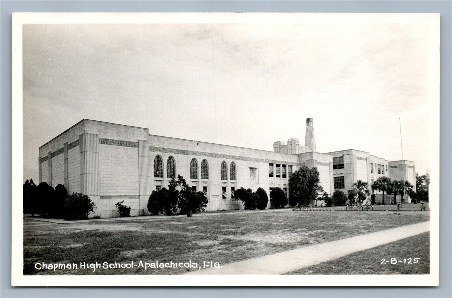 APALACHICOLA FL CHAPMAN HIGH SCHOOL VINTAGE REAL PHOTO POSTCARD RPPC