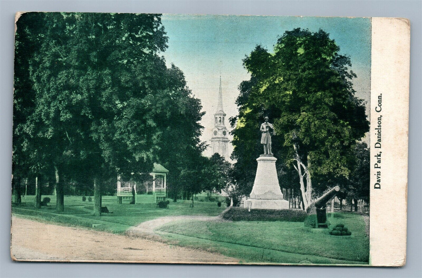 DANIELSON CT DAVIS PARK ANTIQUE POSTCARD