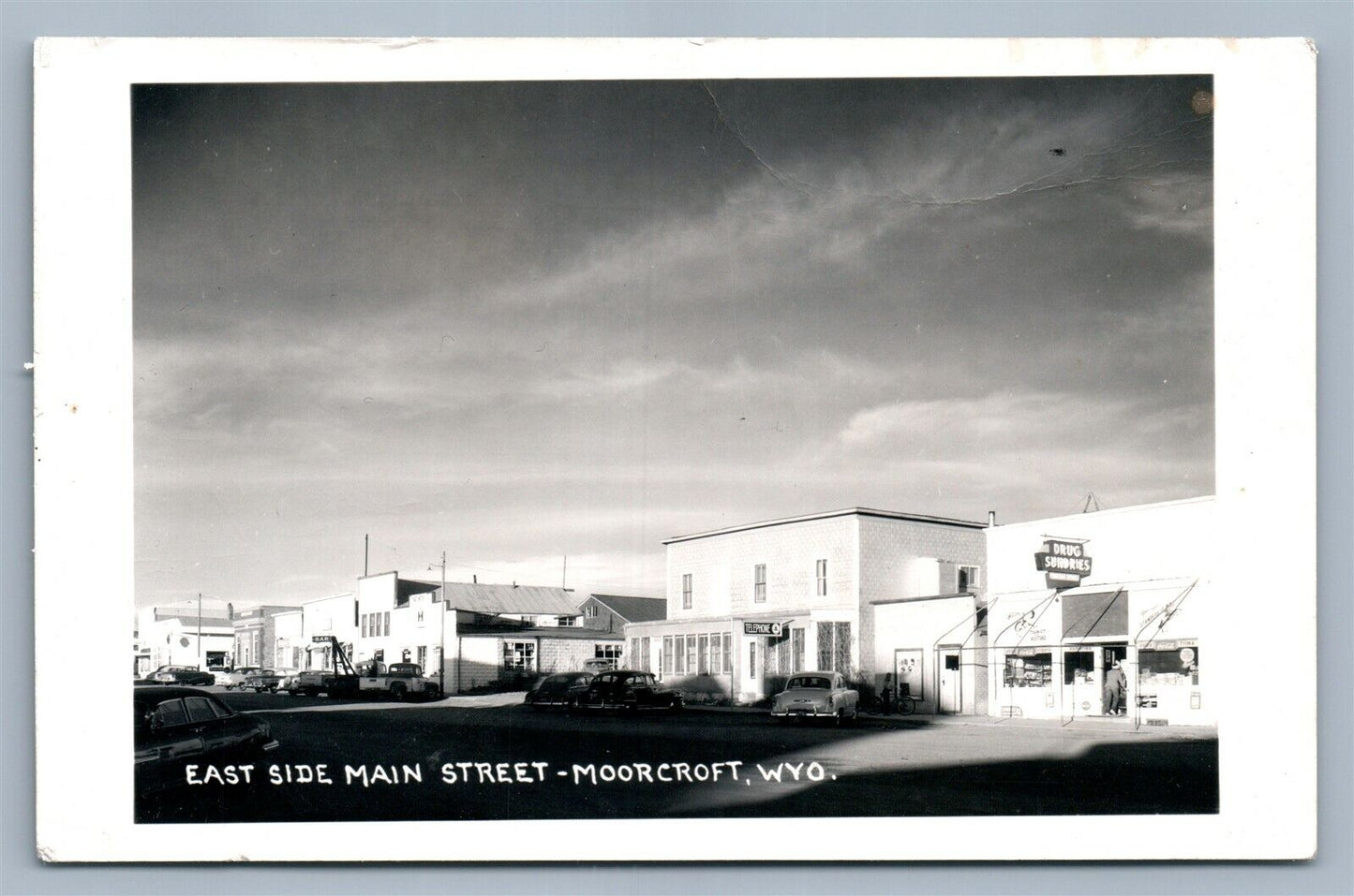 MOORCROFT WYO MAIN STREET VINTAGE REAL PHOTO POSTCARD RPPC