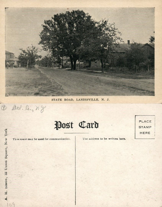 LANDISVILLE N.J. STATE ROAD ANTIQUE POSTCARD