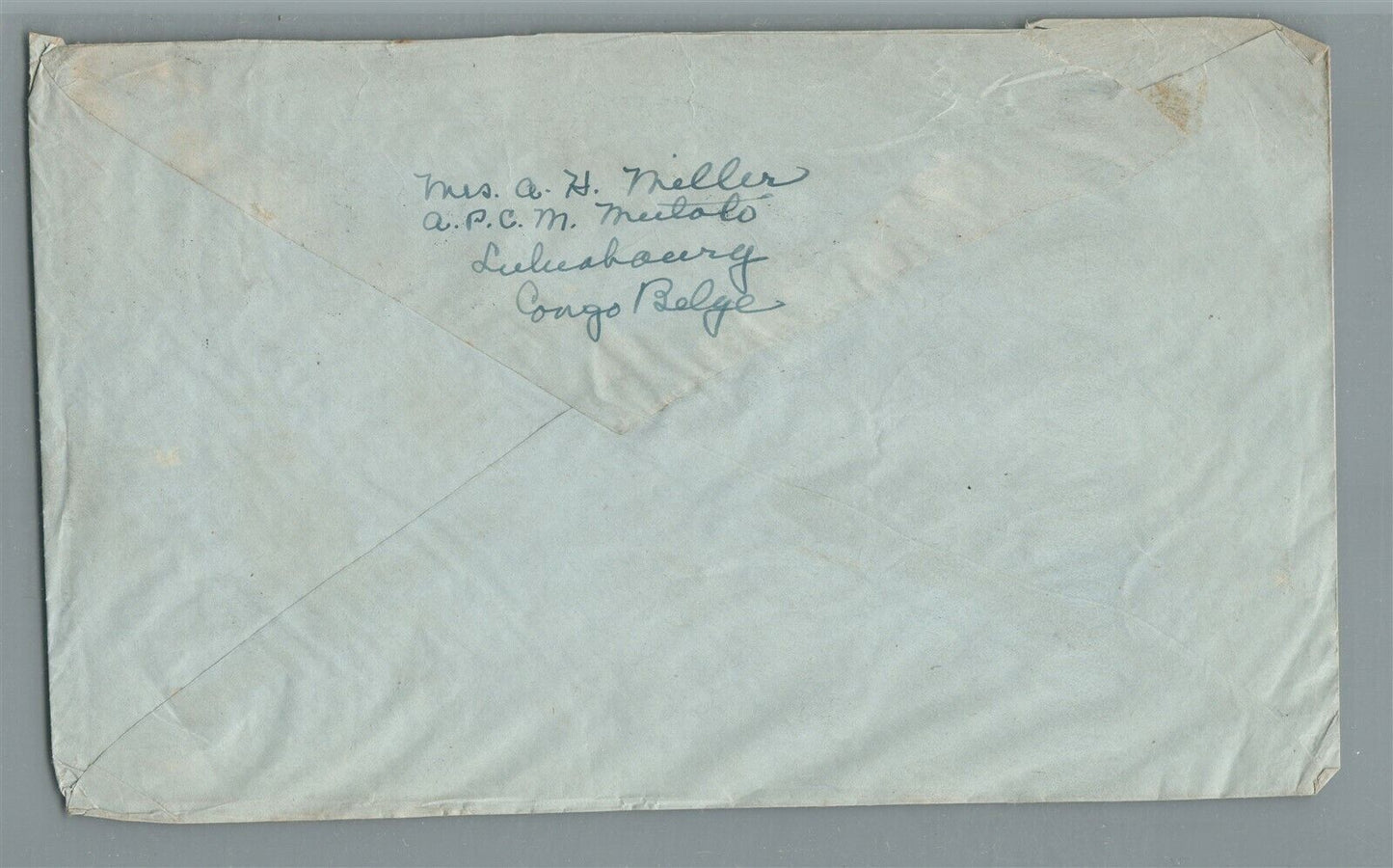 BELGIAN CONGO PAR AVIAN VINTAGE COVER w/ STAMPS