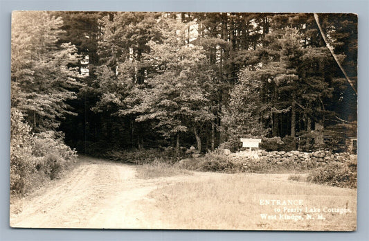 WEST KINDGE NM PEARLY LAKE COTTAGES ANTIQUE REAL PHOTO POSTCARD RPPC