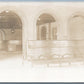 NEW YORK RAILROAD DEPOT WAITING ROOM ANTIQUE REAL PHOTO POSTCARD RPPC railway