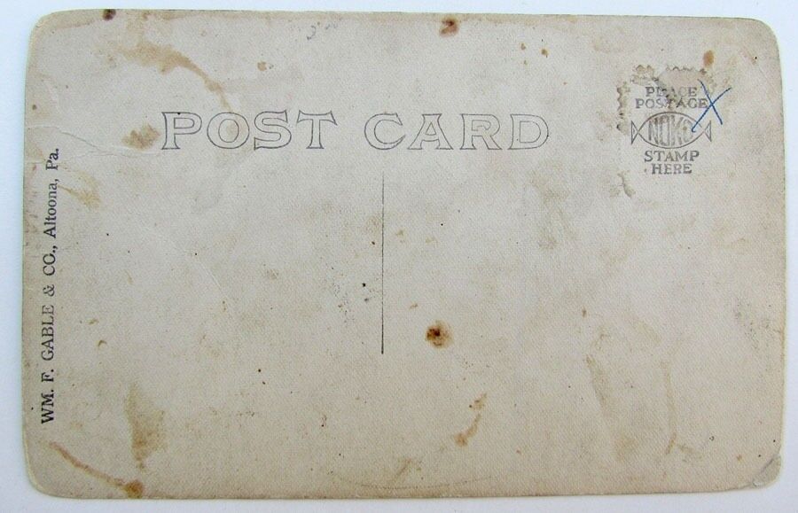 RPPC VINTAGE PHOTO POSTCARD by F.Gable Altoona PA TRAIN WRECK railway railroad