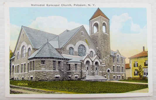 ANTIQUE POSTCARD METHODIST EPISCOPAL CHURCH POTSDAM N.Y.