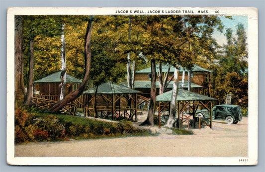 JACOB'S WELL MA LADDER TRAIL VINTAGE POSTCARD