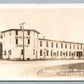 MILTON WI FIRST CEMENT BUILDING 1946 VINTAGE REAL PHOTO POSTCARD RPPC