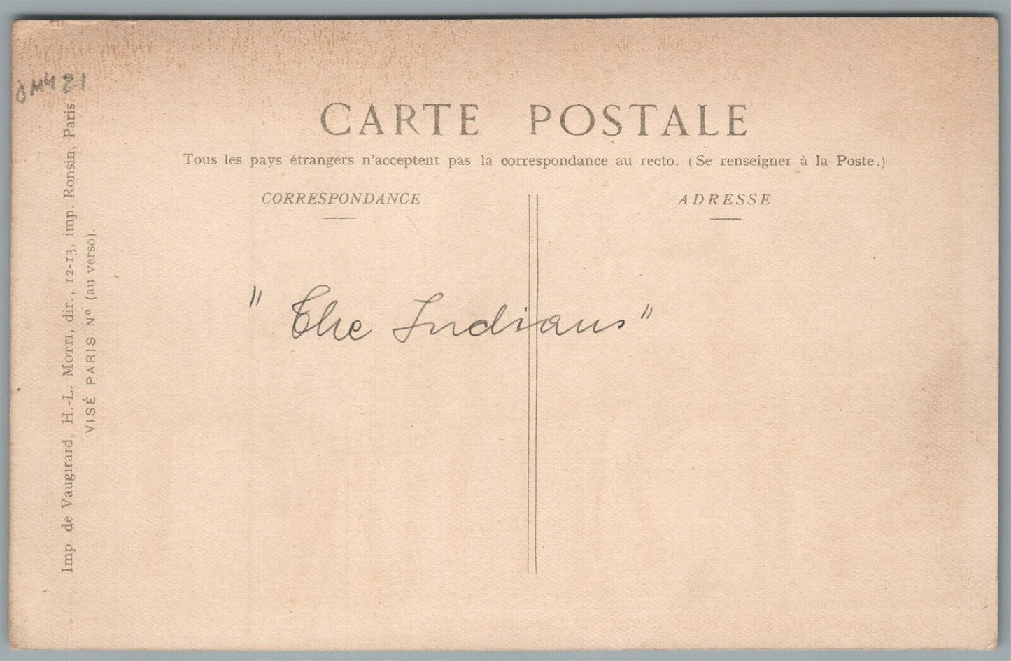 INDIAN CAVALRY 1914-1915 WWI ERA ANTIQUE POSTCARD