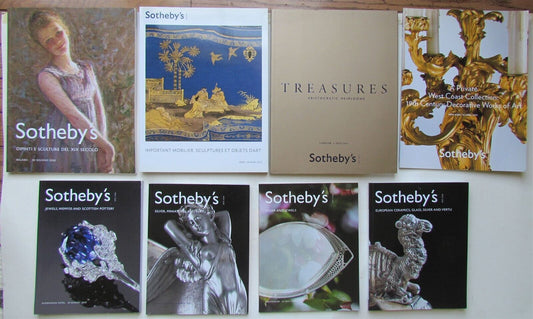 LOT OF 8 SOTHEBY'S 2003-2012 AUCTION CATALOGS on SILVER CERAMIC DECORATIVE ART