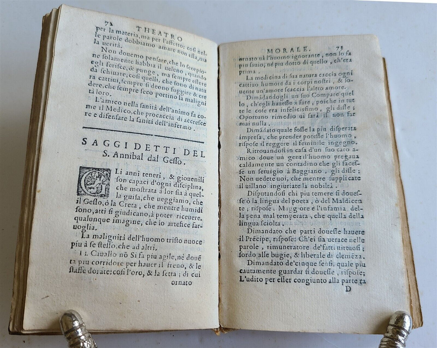 1582 Theatro morale de moderni ingegni by Cherubino Ghirardacci antique VELLUM