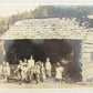 RPPC LARGE FAMILY AT THE HOUSE ANTIQUE REAL PHOTO POSTCARD