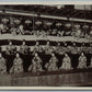 JAPAN GIRLS w/ FLOWERS SHOW ANTIQUE POSTCARD