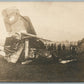 WWI ERA GERMAN MILITARY AIRPLANE WRECK ANTIQUE REAL PHOTO POSTCARD RPPC
