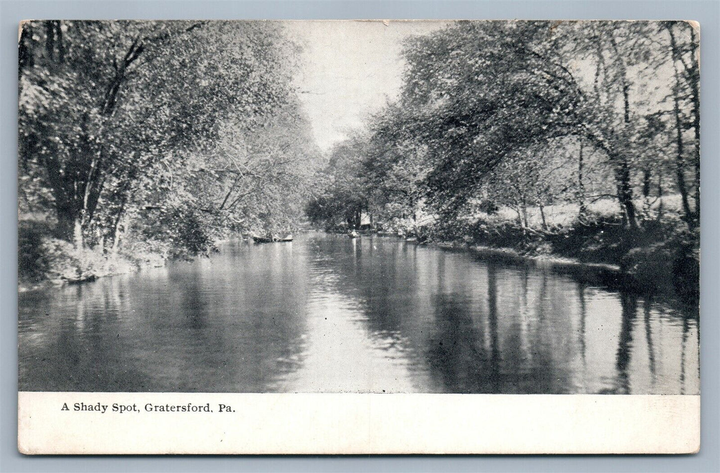 CRATERSFORD PA SHADY SPOT ANTIQUE POSTCARD