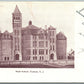 TRENTON NJ HIGH SCHOOL 1905 UNDIVIDED ANTIQUE POSTCARD