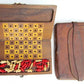 CHESS MINIATURE TRAVEL SET w/ ORIGINAL LEATHER BAG