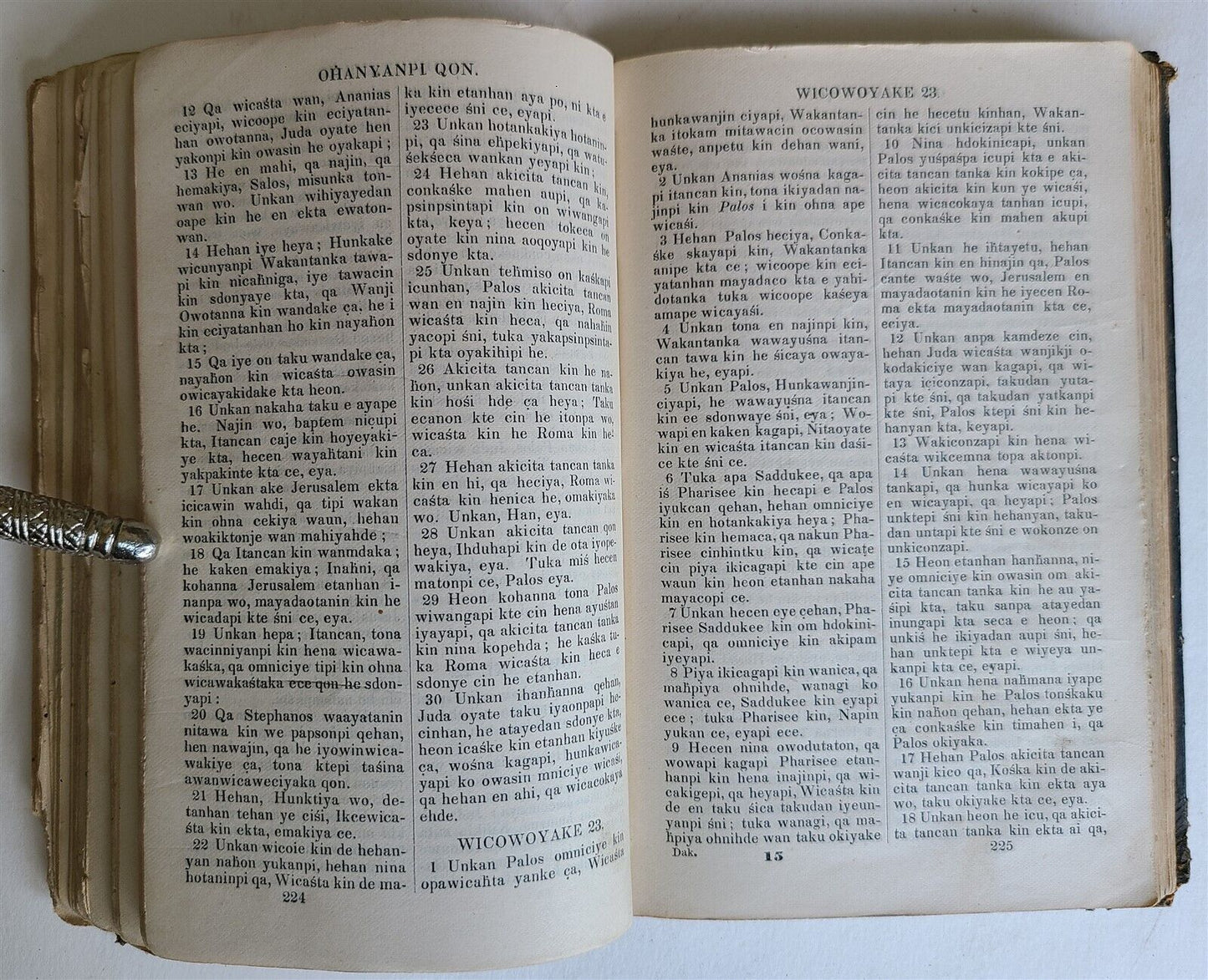 1878 BIBLE in DAKOTA LANGUAGE NEW TESTAMENT antique AMERICANA rare