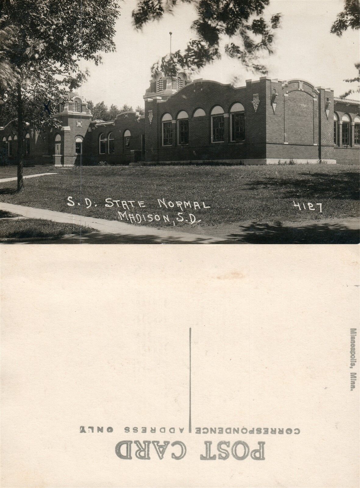 MADISON S.D. STATE NORMAL SCHOOL RPPC REAL PHOTO VINTAGE POSTCARD