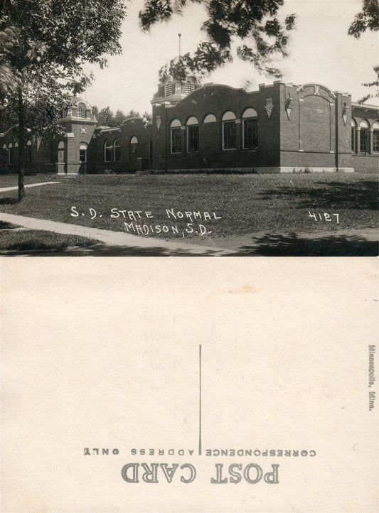 MADISON S.D. STATE NORMAL SCHOOL RPPC REAL PHOTO VINTAGE POSTCARD