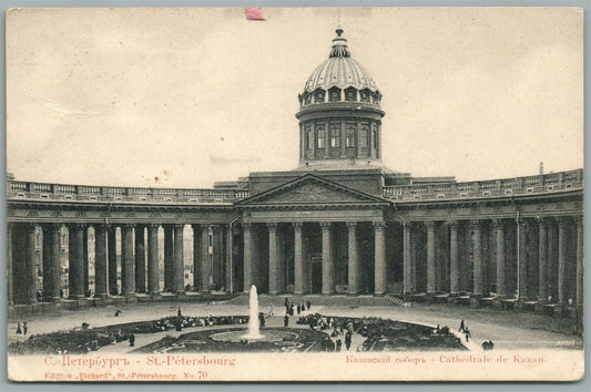 RUSSIA ST.PETERSBURG KAZAN CATHEDRAL ANTIQUE POSTCARD