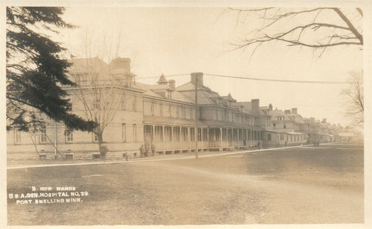 USA GENERAL HOSPITAL FORT SNELLING MN ANTIQUE REAL PHOTO POSTCARD RPPC