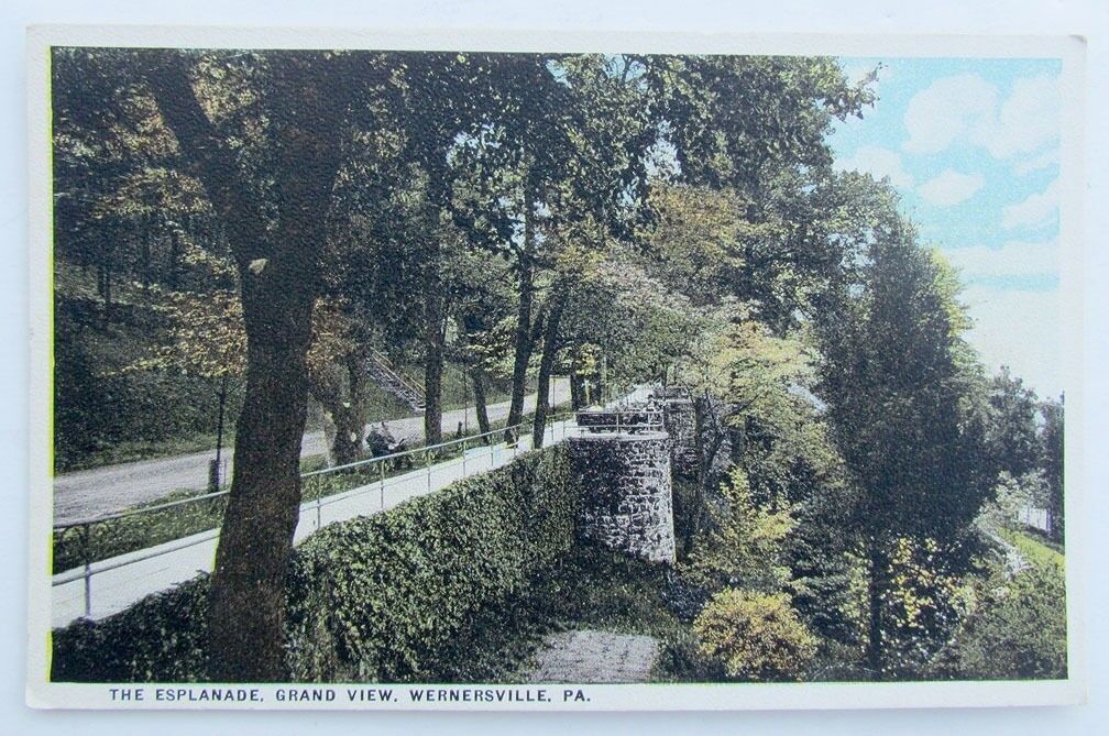 VINTAGE POSTCARD THE ESPLANADE GRAND VIEW WERNERSVILLE PA