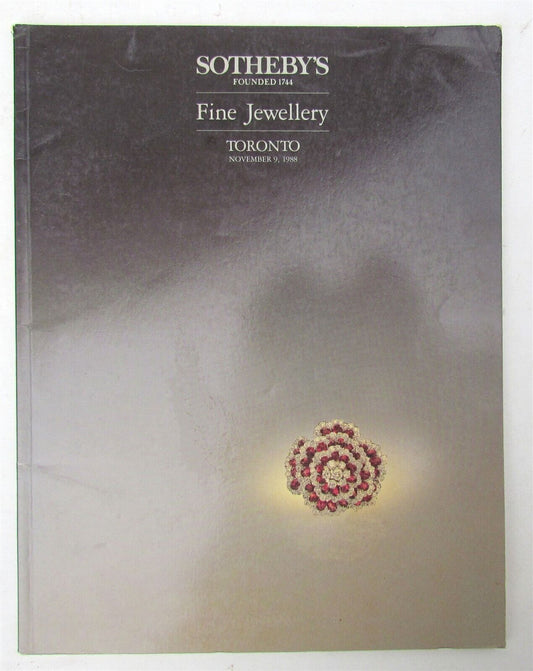 JEWELRY SOTHEBY'S AUCTION 1988 TORONTO CATALOG