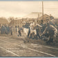 ATHLETICS SPORT COMPETITION FINISH OF MILE 1910 ANTIQUE REAL PHOTO POSTCARD RPPC