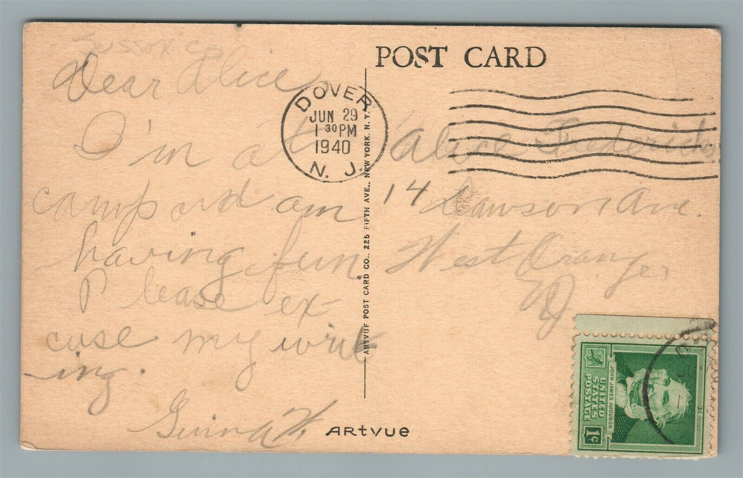 ANDOVER NJ CAMP WAWAYANDA YMCA CAMP FOR BOYS SWIMMING DOCK VINTAGE POSTCARD