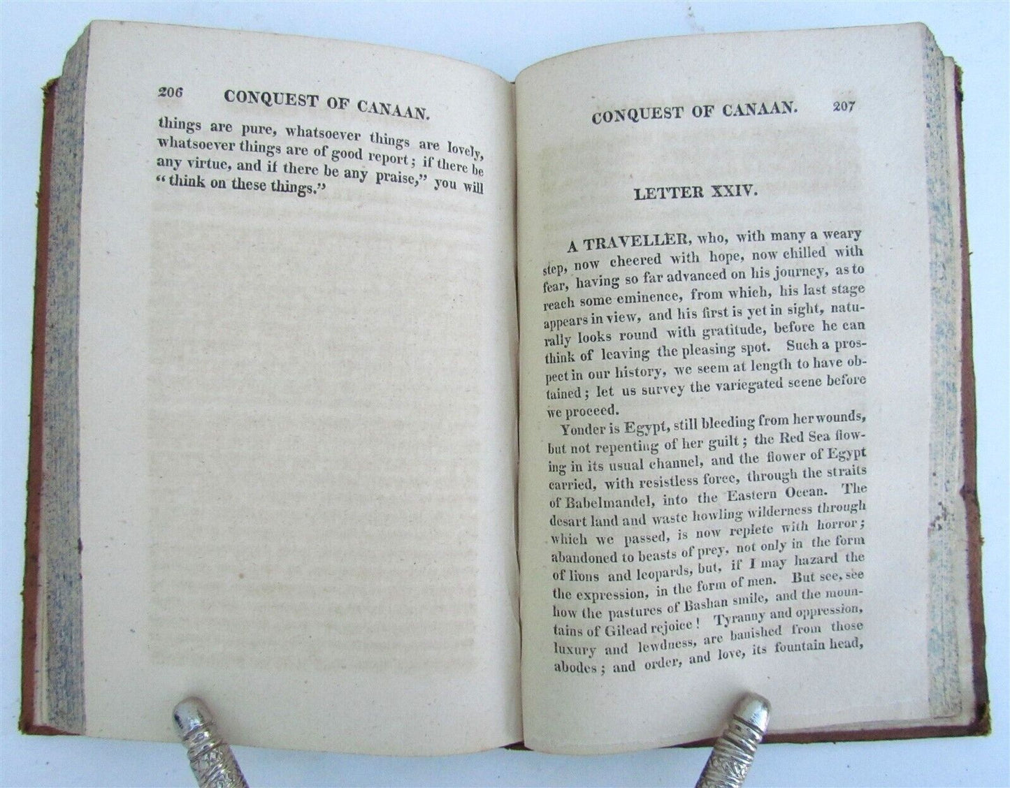 1811 CONQUEST of CANAAN by JOHN MARTIN antique w/ MAP AMERICANA Frankford