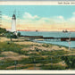 PORT HURON MI LIGHTHOUSE VINTAGE POSTCARD