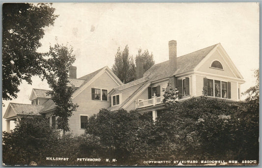 PETERBORO NH HILLCREST ANTIQUE REAL PHOTO POSTCARD RPPC