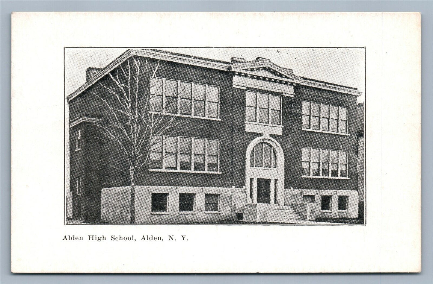 ALDEN NY HIGH SCHOOL ANTIQUE POSTCARD